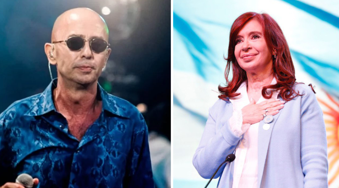 Cristina Kirchner y el Indio Solari en una foto a días del aniversario ...
